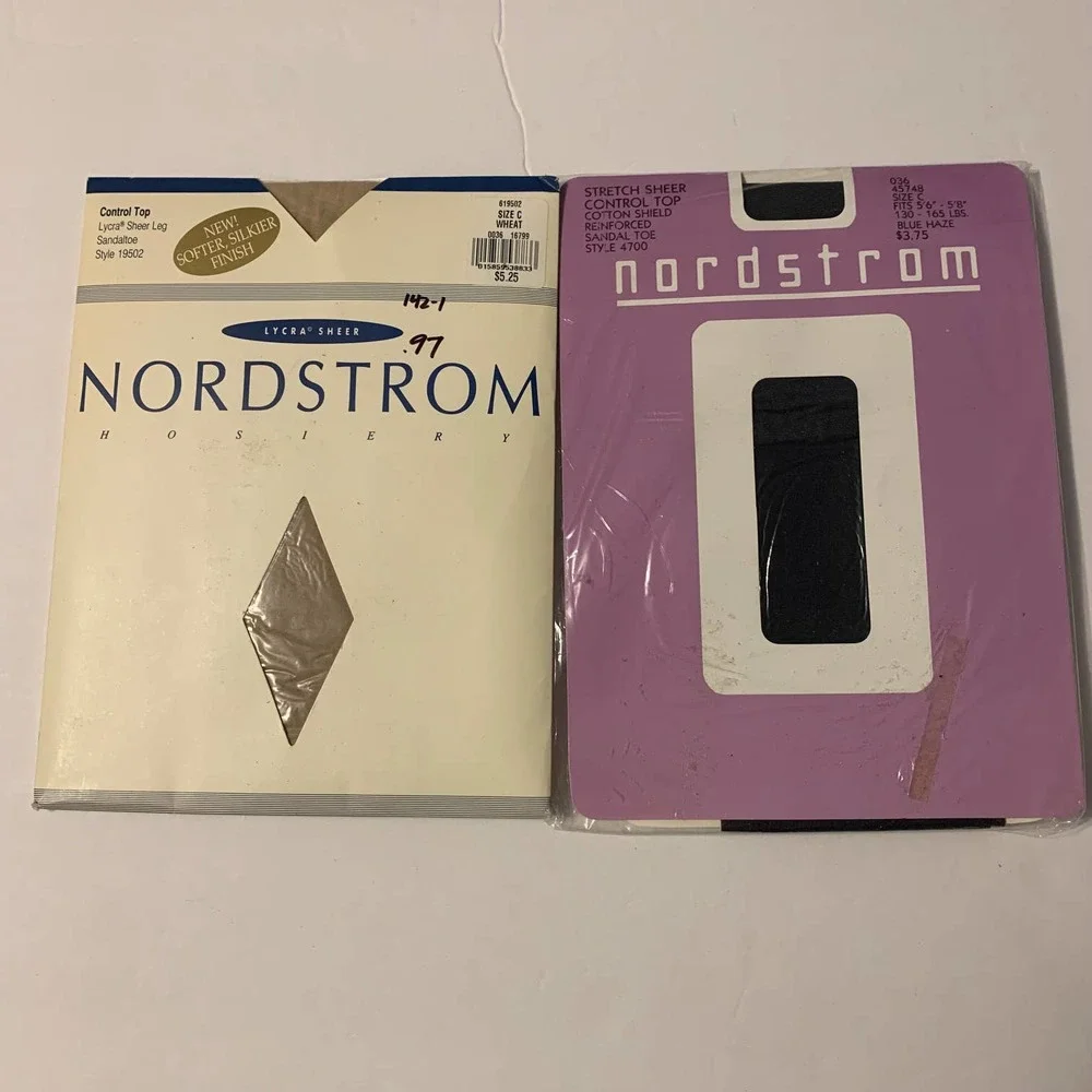 Vintage‎ NORDSTROM Control Top Pantyhose Styles #19502 & #4700 Size C NIB